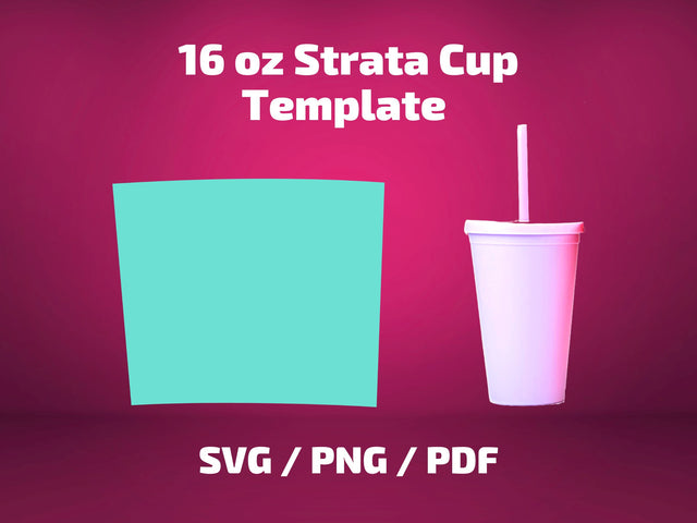 16 oz Strata Cup tumbler template for sublimation SVG BambinaCreations 