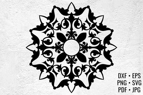 16-point Ornamental Mandala Monogram cut files SVG Angel on Empire 