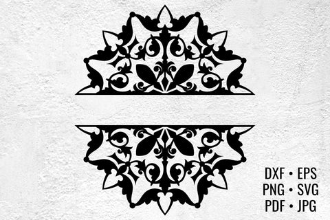 16-point Ornamental Mandala Monogram cut files SVG Angel on Empire 