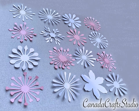 16 SVG/DXF Flower Centers for Paper Flowers SVG CanadaCraftsStudio 