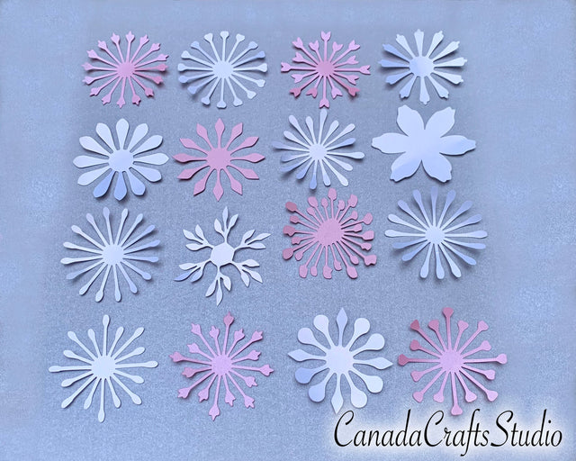 16 SVG/DXF Flower Centers for Paper Flowers SVG CanadaCraftsStudio 