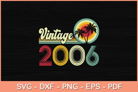 16 Year Old Gift Boys Girls Vintage 2006 16th Birthday Retro Svg File SVG Helal 