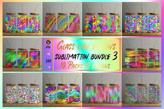 16oz Glass Can Sublimation Wrap Bundle 2 Sublimation oyonnidesign 