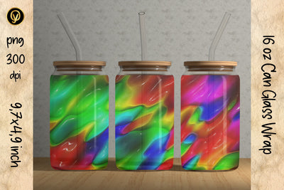16oz Glass Can Sublimation Wrap Design.Abstract Can Glass Sublimation Design Sublimation oyonnidesign 