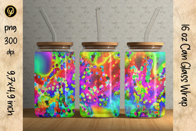 16oz Glass Can Sublimation Wrap Design.Abstract Can Glass Sublimation Design Sublimation oyonnidesign 