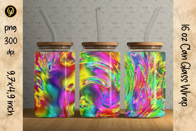 16oz Glass Can Sublimation Wrap Design.Abstract Can Glass Sublimation Design Sublimation oyonnidesign 