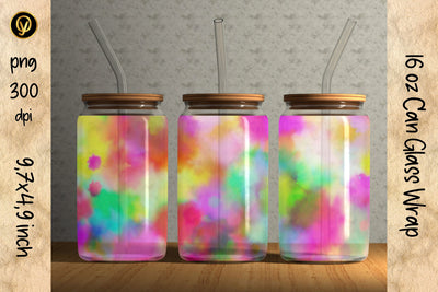 16oz Glass Can Sublimation Wrap Design.Abstract Can Glass Sublimation oyonnidesign 