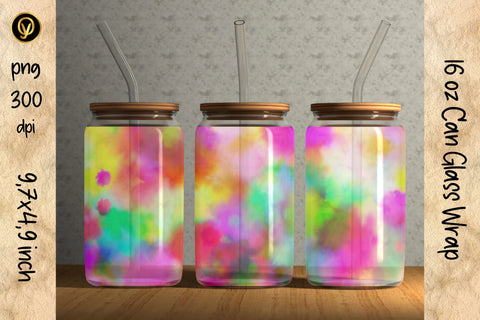 16oz Glass Can Sublimation Wrap Design.Abstract Can Glass Sublimation oyonnidesign 