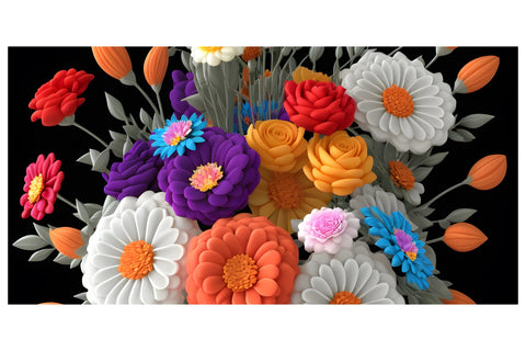 16oz Libbey Glass Can 3D Flowers Texture Sublimation Sublimation oyonnidesign 