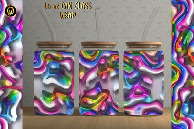 16oz Libbey Glass Can 3D Gel Texture Sublimation Sublimation oyonnidesign 