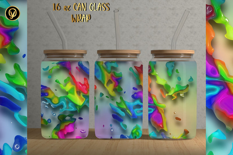16oz Libbey Glass Can 3D Texture Sublimation Sublimation oyonnidesign 