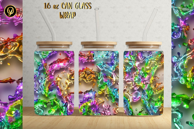 16oz Libbey Glass Can 3D Texture Sublimation Sublimation oyonnidesign 