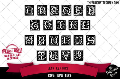 16th Century alphabets - ABC letters SVG Loveleen Kaur 