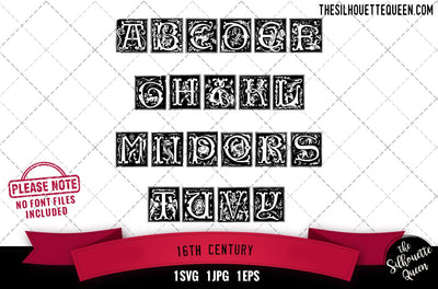 16th Century alphabets - ABC letters SVG Loveleen Kaur 