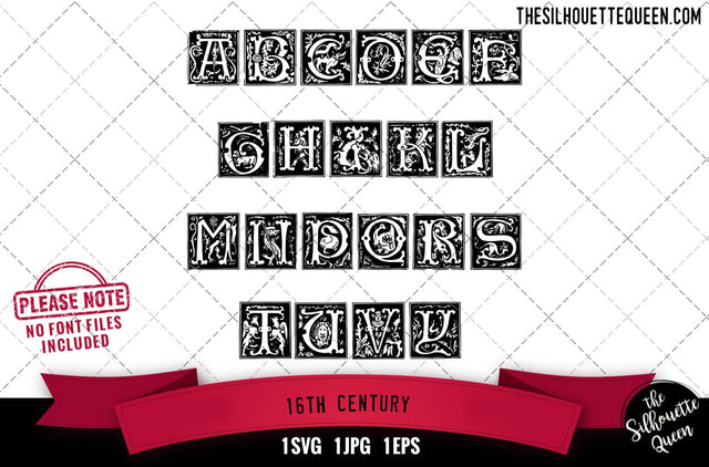 16th Century alphabets - ABC letters SVG Loveleen Kaur 