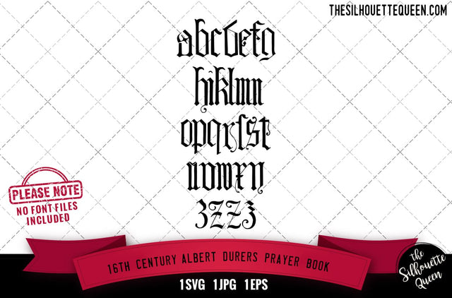 16th Century.Albert Durer Prayer Book alphabets - ABC letters SVG Loveleen Kaur 