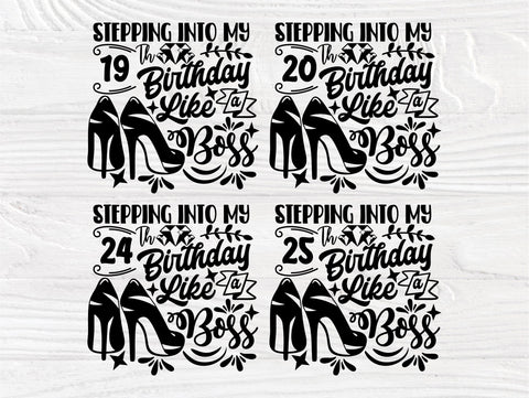16th to 35th Birthday Like a Boss SVG, High Heels SVG TonisArtStudio 