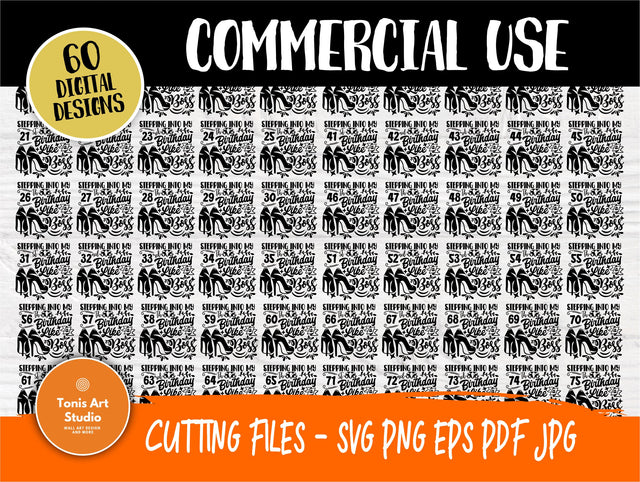 16th to 75th Birthday Girl SVG, High Heel Svg SVG TonisArtStudio 