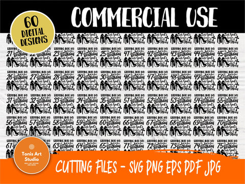 16th to 75th Birthday Girl SVG, High Heel Svg SVG TonisArtStudio 