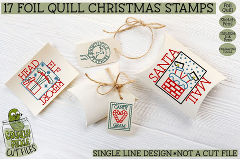 17 Foil Quill Christmas Stamps SVG Crunchy Pickle 