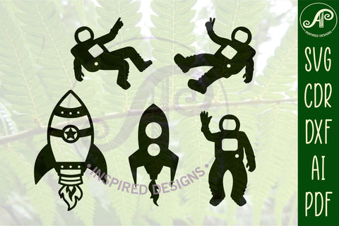 17 Space theme cut out designs, laser cut file, shapes. SVG SVG APInspireddesigns 