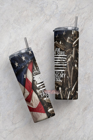1776 Sure No One Taking My Guns | Digital Tumbler Templates | 20oz 30oz Skinny | Tapered | Straight | Digital Download | Sublimation CaldwellArt 