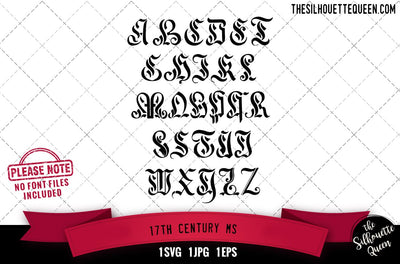 17th Century. MS alphabets - ABC letters SVG Loveleen Kaur 