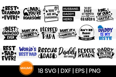 18 Father’s day svg bundle quotes SVG Maumo Designs 
