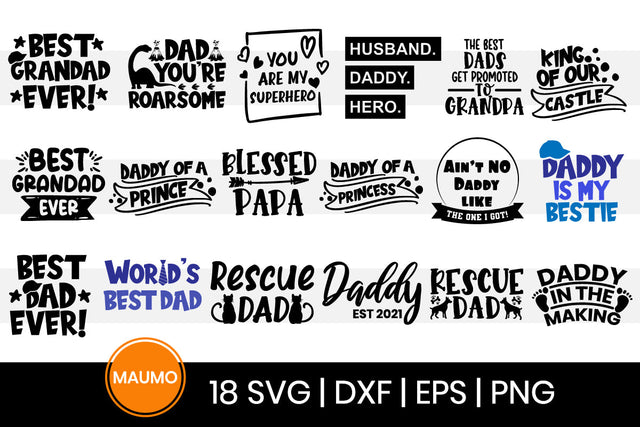 18 Father’s day svg bundle quotes SVG Maumo Designs 