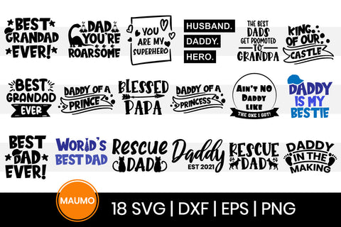18 Father’s day svg bundle quotes SVG Maumo Designs 