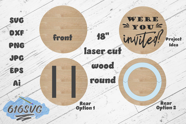 18 Inch Wood Round Laser Cut Design SVG 616SVG 