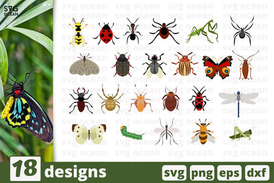 18 Insects designs cricut svg SVG SvgOcean 