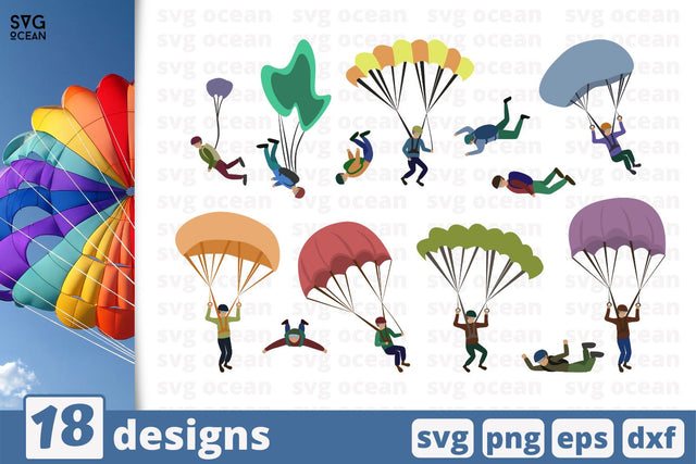 18 Parachute designs cricut svg SVG SvgOcean 