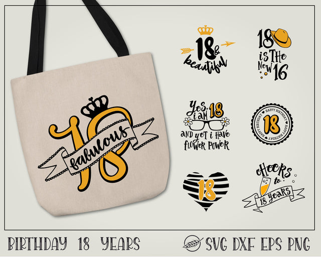 18 years, birthday bundle SVG Boertiek 