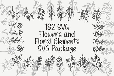 182 SVG Flowers and Floral Elements | SVG Package SVG Masyafi Studio 