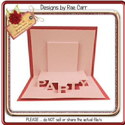 185 Party Pop Up Insert SVG Designs by Rae 