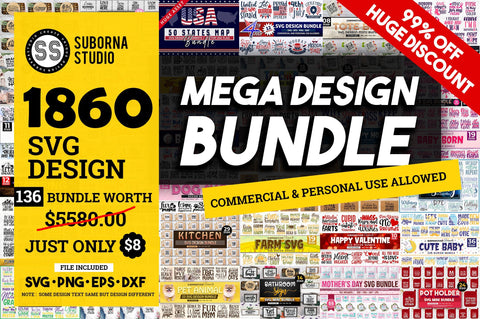 1860+ SVG DESIGN THE Mega BUNDLE SVG Designangry 