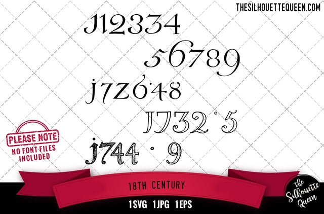 18th Century numerals SVG Loveleen Kaur 