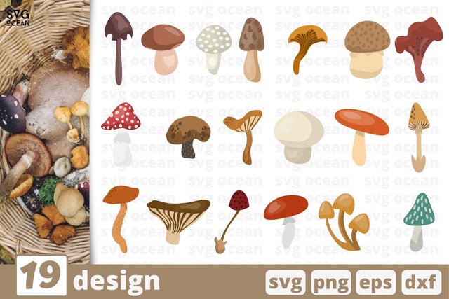 19 Mushrooms designs cricut svg SVG SvgOcean 