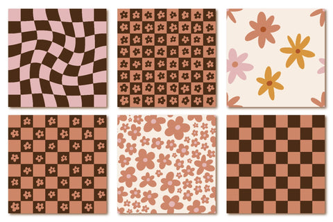 1970 Retro Groovy Digital Papers 18 Backgrounds Digital Pattern Tori card store 