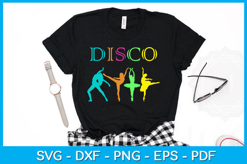 1970's Style Disco Dancers Dancing SVG PNG PDF Cut File SVG Creativedesigntee 