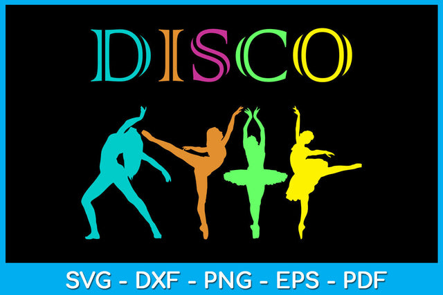 1970's Style Disco Dancers Dancing SVG PNG PDF Cut File SVG Creativedesigntee 