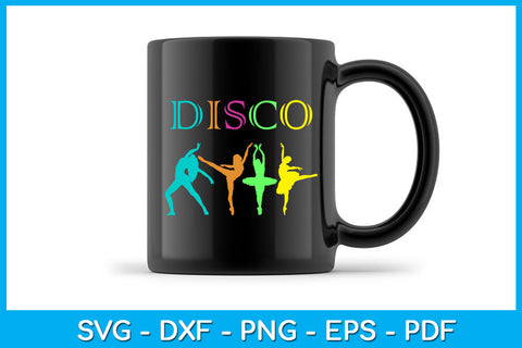 1970's Style Disco Dancers Dancing SVG PNG PDF Cut File SVG Creativedesigntee 