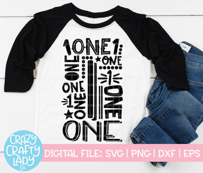 1st Birthday Collage | SVG Cut File SVG Crazy Crafty Lady Co. 