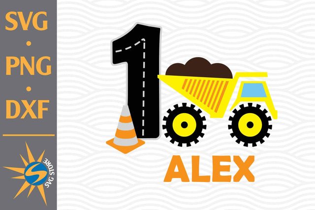 1st Birthday Construction Car SVG, PNG, DXF Digital Files Include SVG SVGStoreShop 