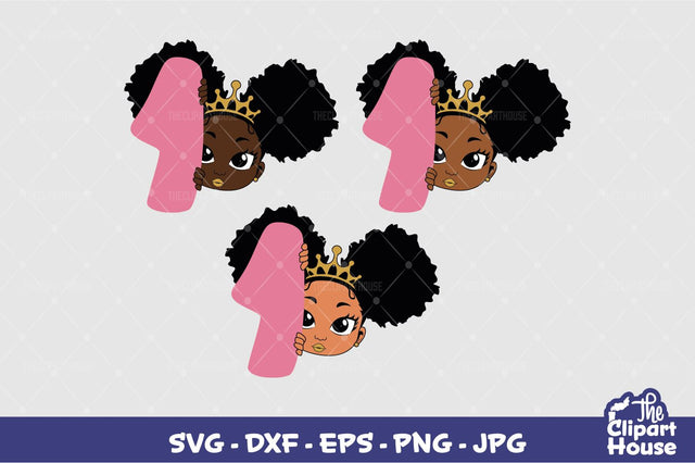 1st Birthday Girl Peek SVG The Clipart House 