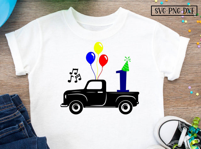 1st Birthday truck SVG Calico Creations Svg 