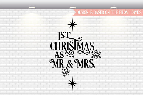 1st Christmas As Mr and Mrs - SVG, PNG, DXF, EPS SVG Elsie Loves Design 