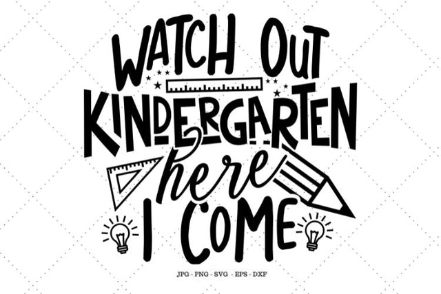 1st Day Kindergarten, Hello Kindergarten, Back To School, Kindergarten SVG, Class of 2032 SVG SVG Digital Designer 