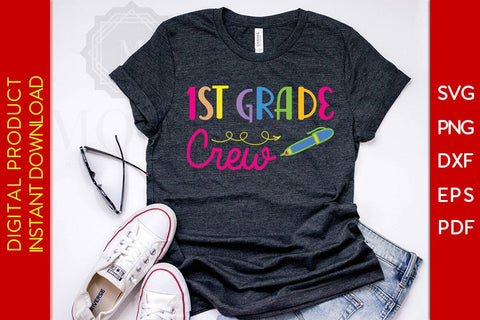 1st Grade Crew Back To School SVG PNG PDF Cut File SVG Creativedesigntee 